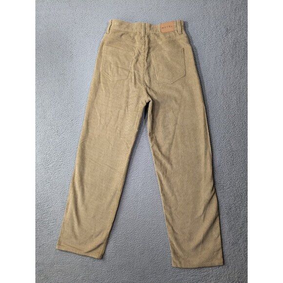 Motel Denim Corduroy Pants Womens Small S 31L Parallel Trouser Cords Tan Sand - Picture 2 of 15